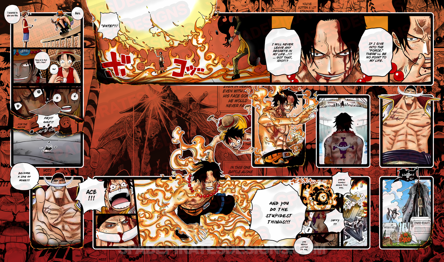 One Piece TCG Ace & Whitebeard Playmat