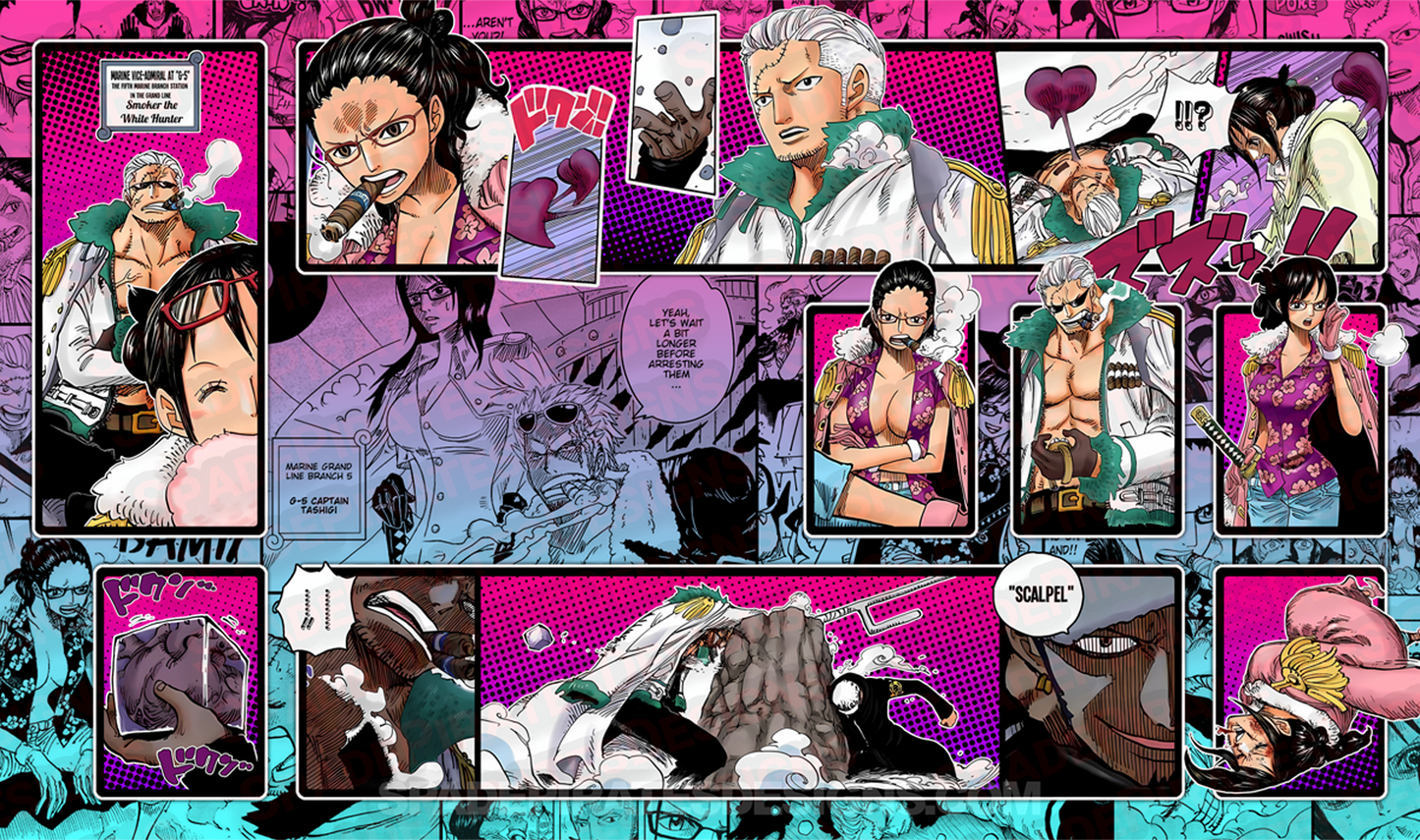 One Piece TCG Smoker Tashigi Playmat