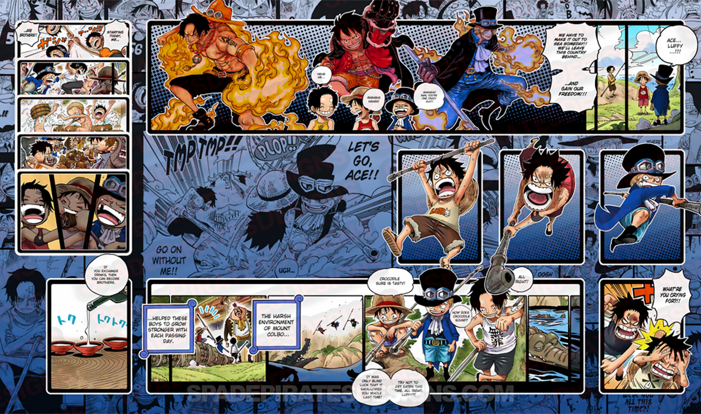 One Piece TCG Three Brothers (Luffy, Ace, Sabo) Playmat