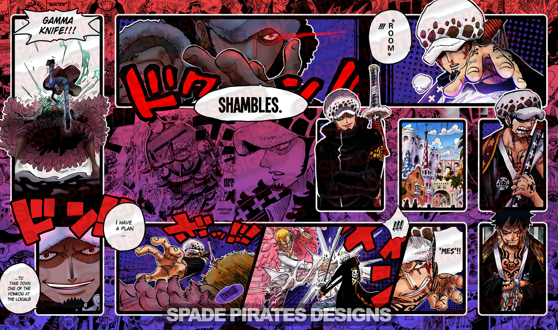 One Piece TCG Law Playmat (Version 2) – Spade Pirates Designs