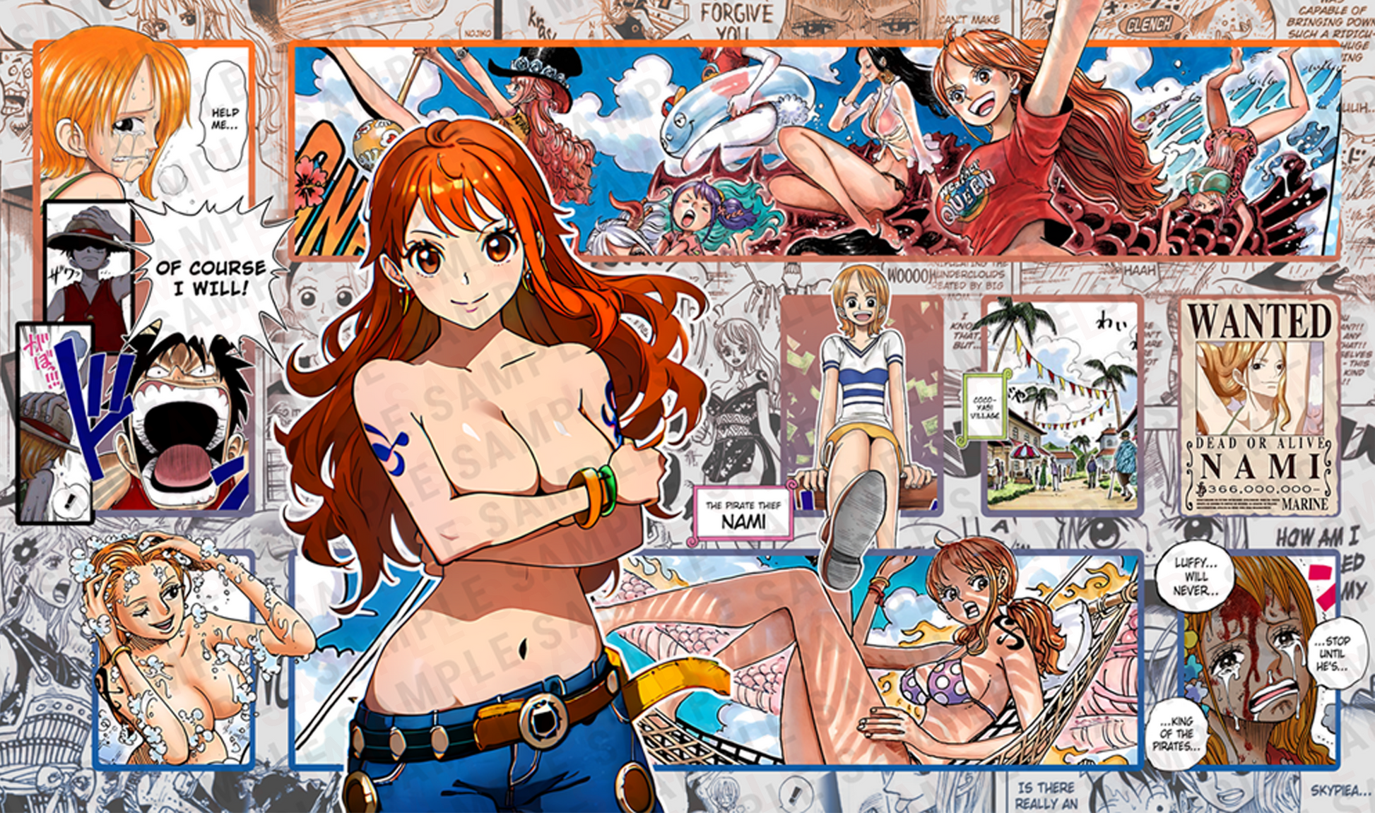 one piece tcg Nami playmat 