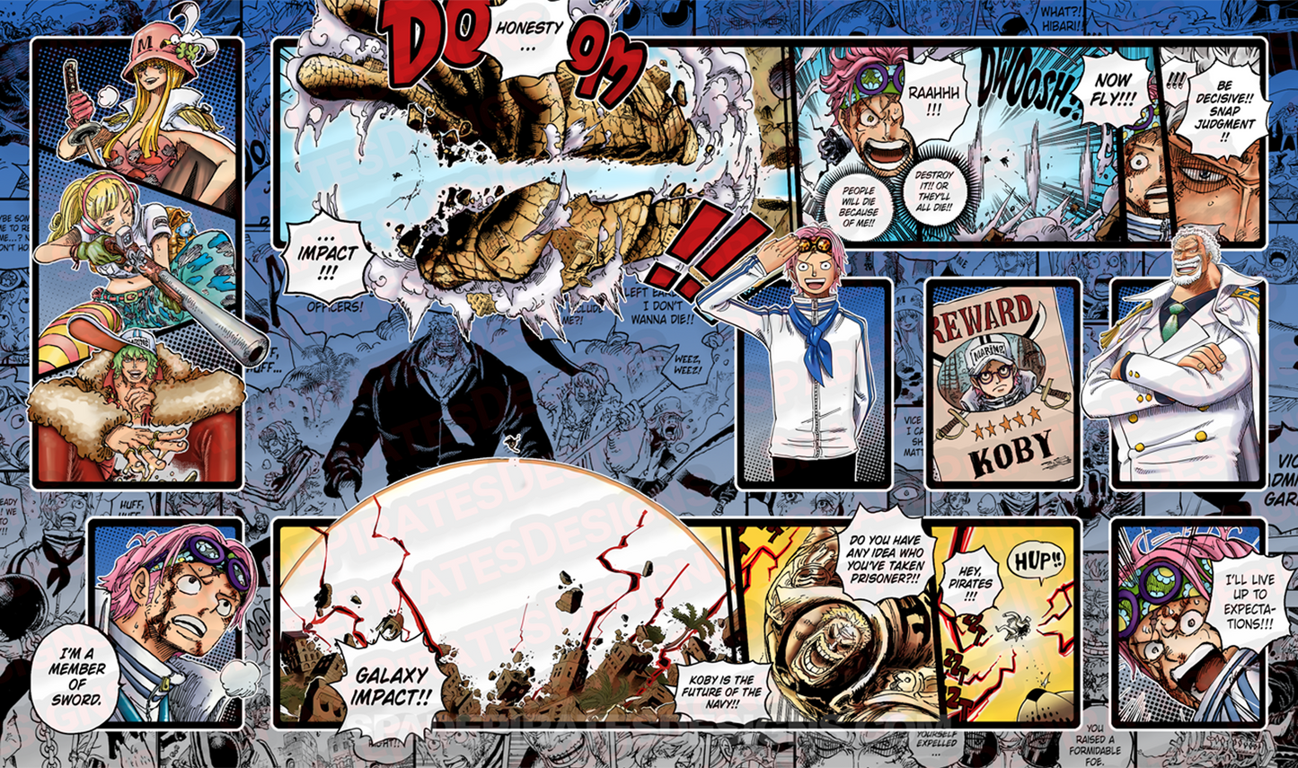One Piece TCG Koby & Garp Playmat