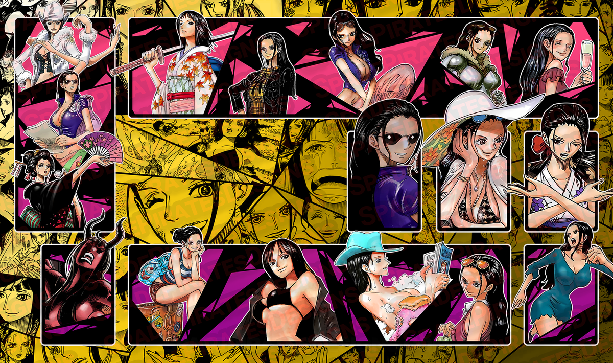 One Piece TCG Robin Playmat — Purple/Yellow