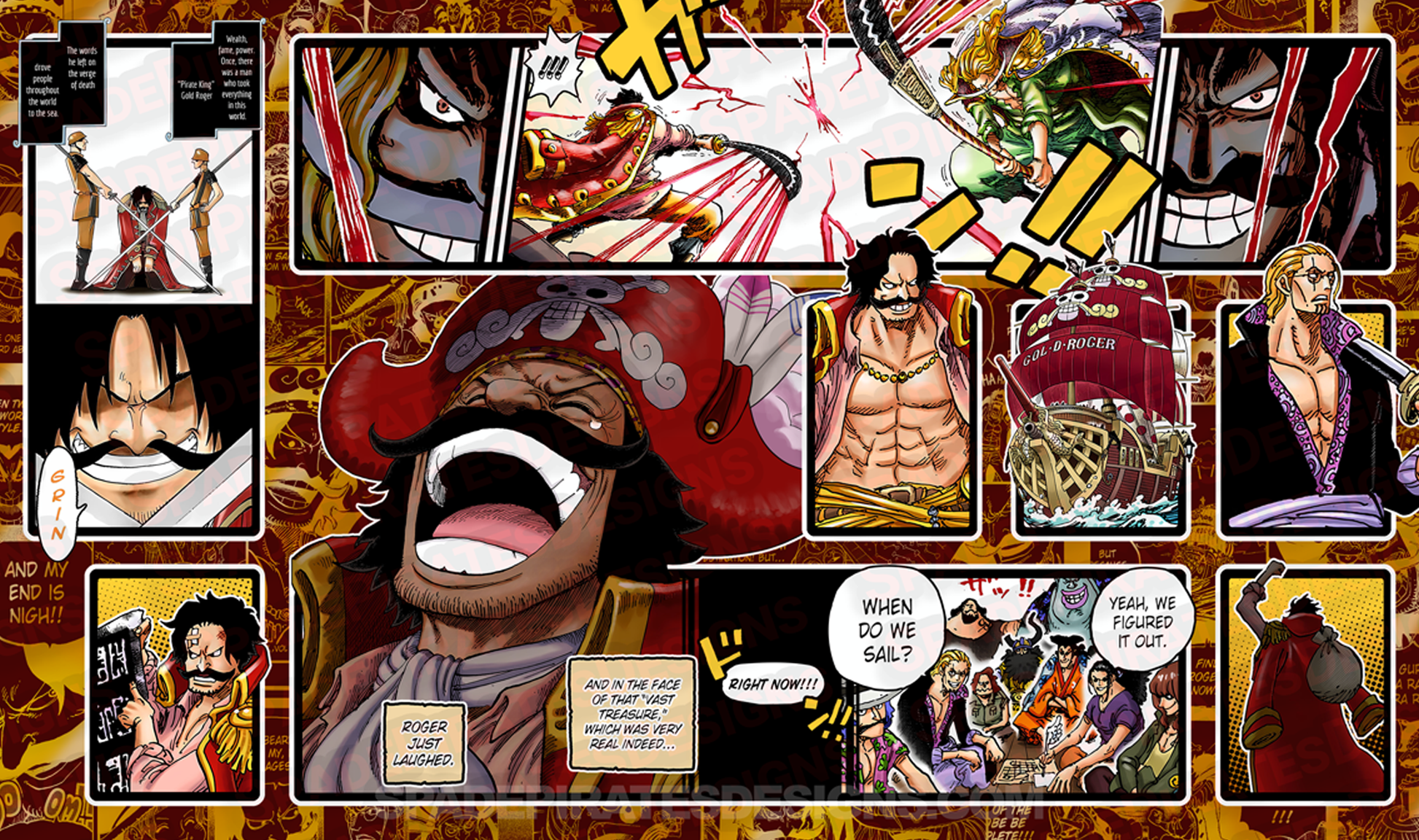 One Piece TCG Gol D. Rogers Playmat Spade Pirates Designs One Piece TCG Gol D. Rogers Playmat Spade Pirates Designs