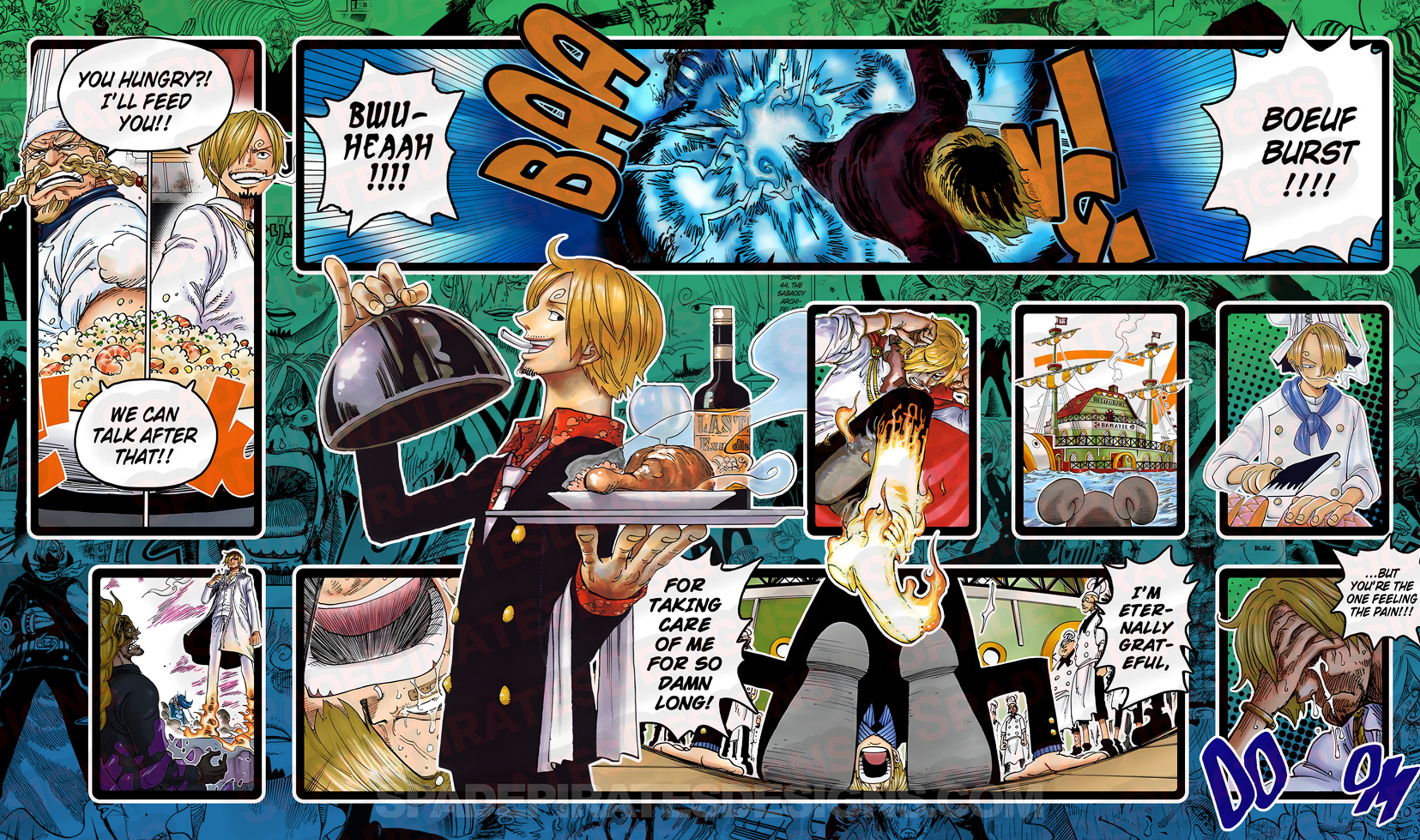 one piece tcg Sanji playmat