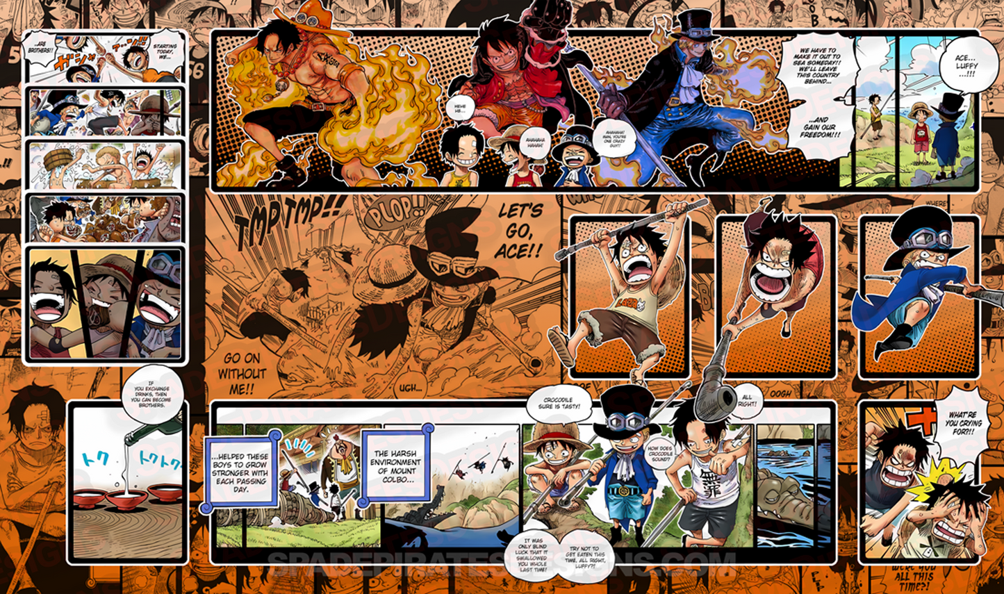 One Piece TCG Three Brothers (Luffy, Ace, Sabo) Playmat