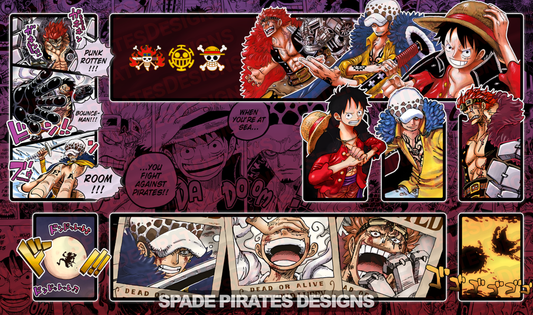 one piece tcg Three Captains (Luffy, Law, Kid) playmat