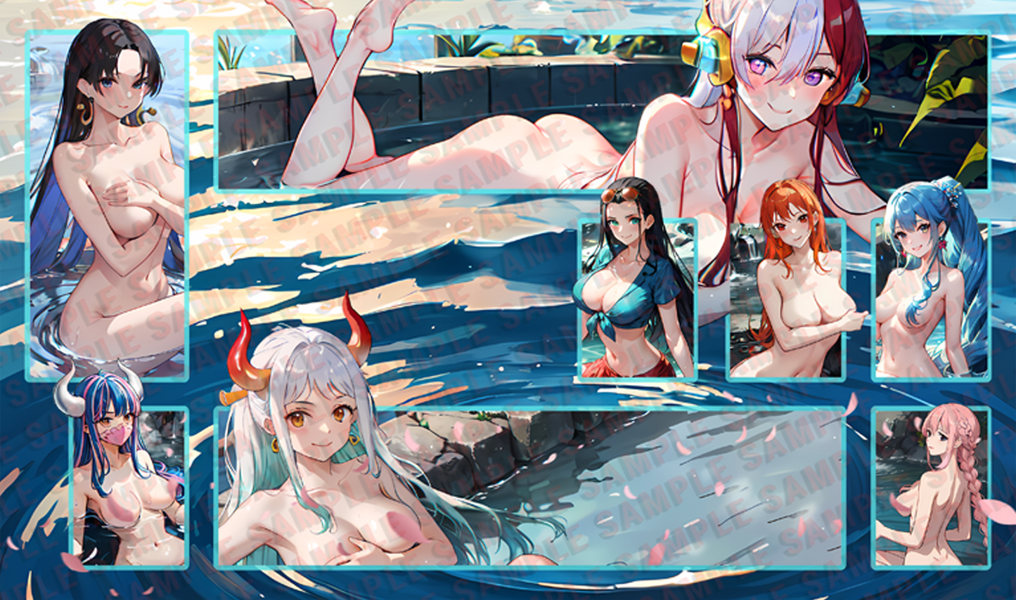 one piece tcg Waifus (Robin, Nami, Vivi, Rebecca, Ulti, Boa, Uta) playmat