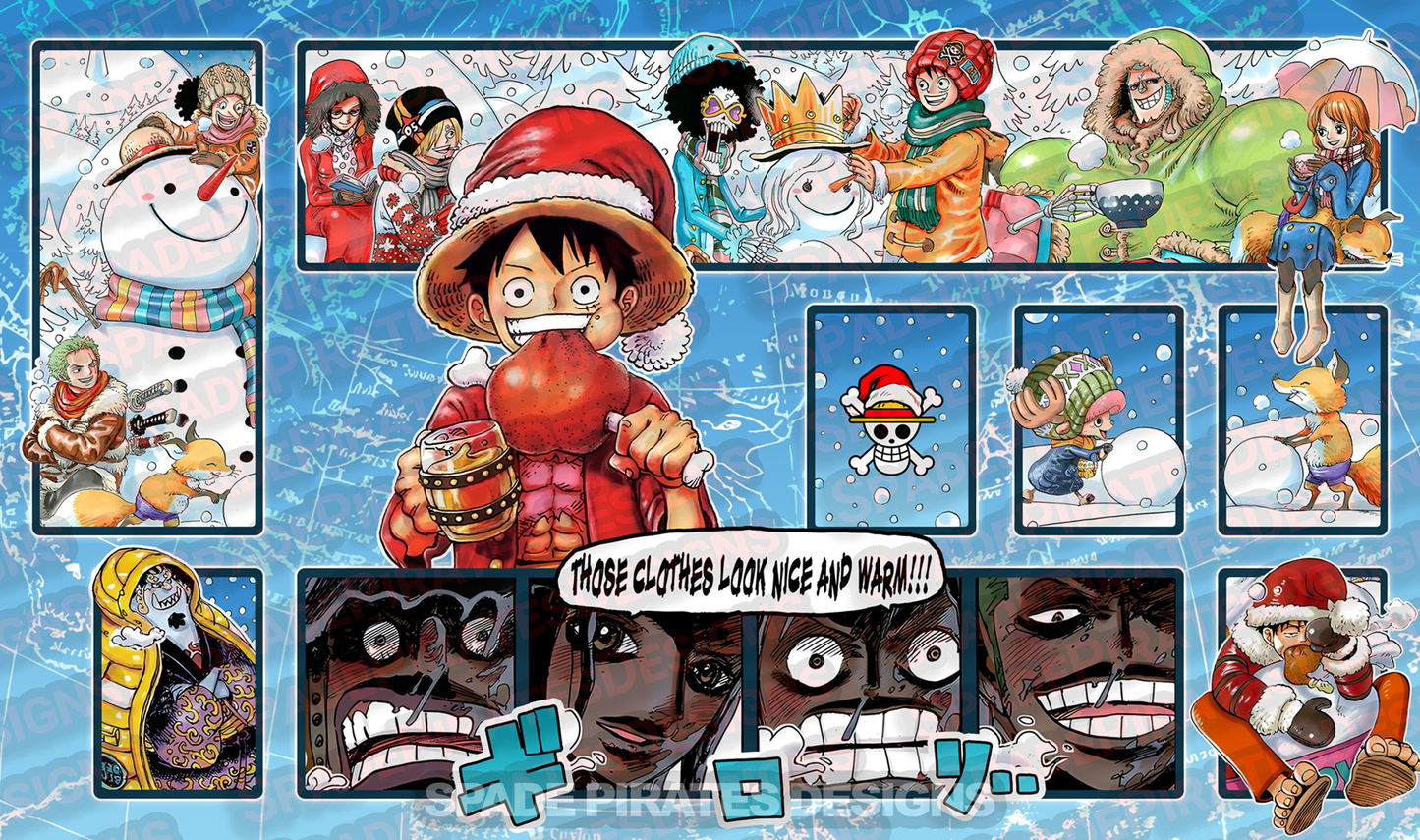 one piece tcg Winter Strawhats playmat 