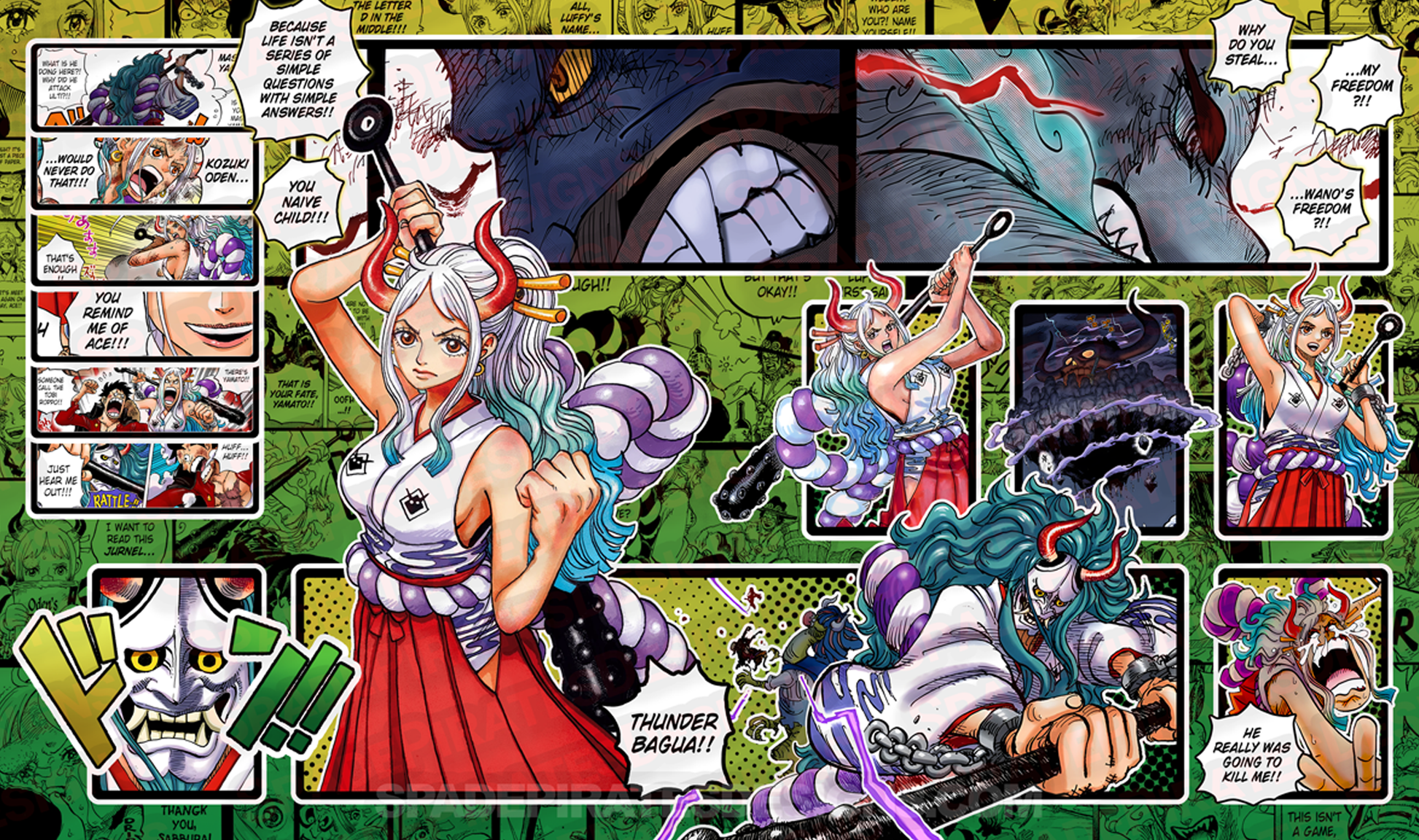 One Piece TCG Yamato Playmat (Version 2) – Spade Pirates Designs