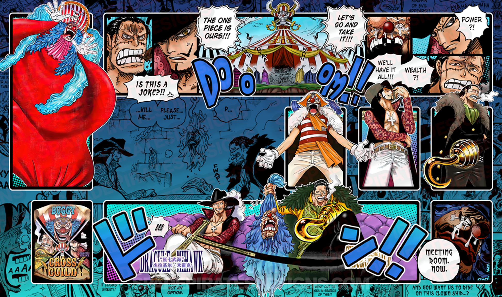One Piece TCG Cross Guild / Buggy Playmat 2