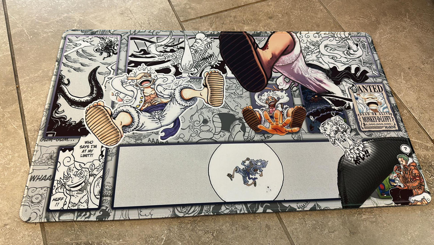 one piece tcg Luffy Gear 5 playmat manga version