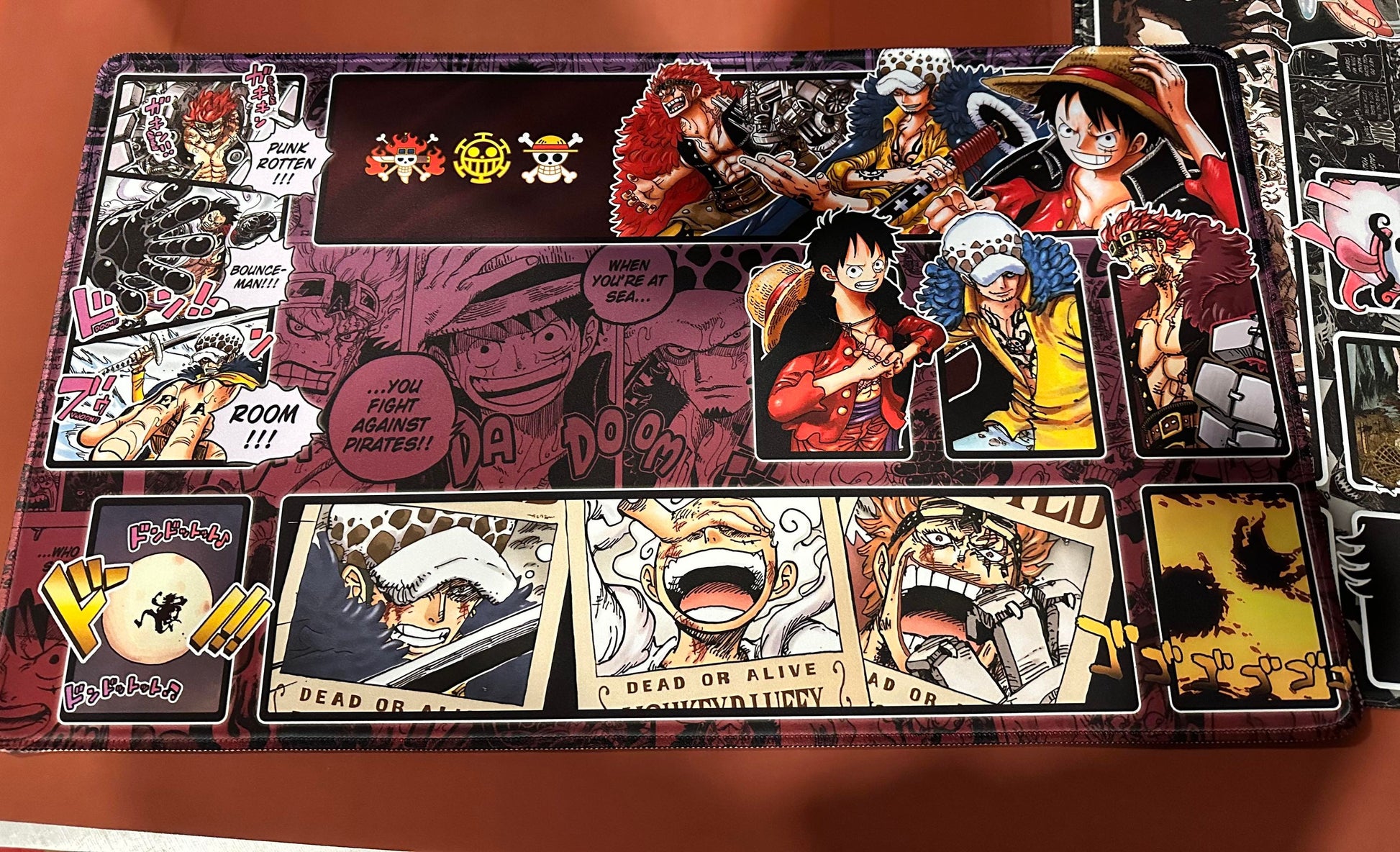 one piece tcg Three Captains (Luffy, Law, Kid) playmat