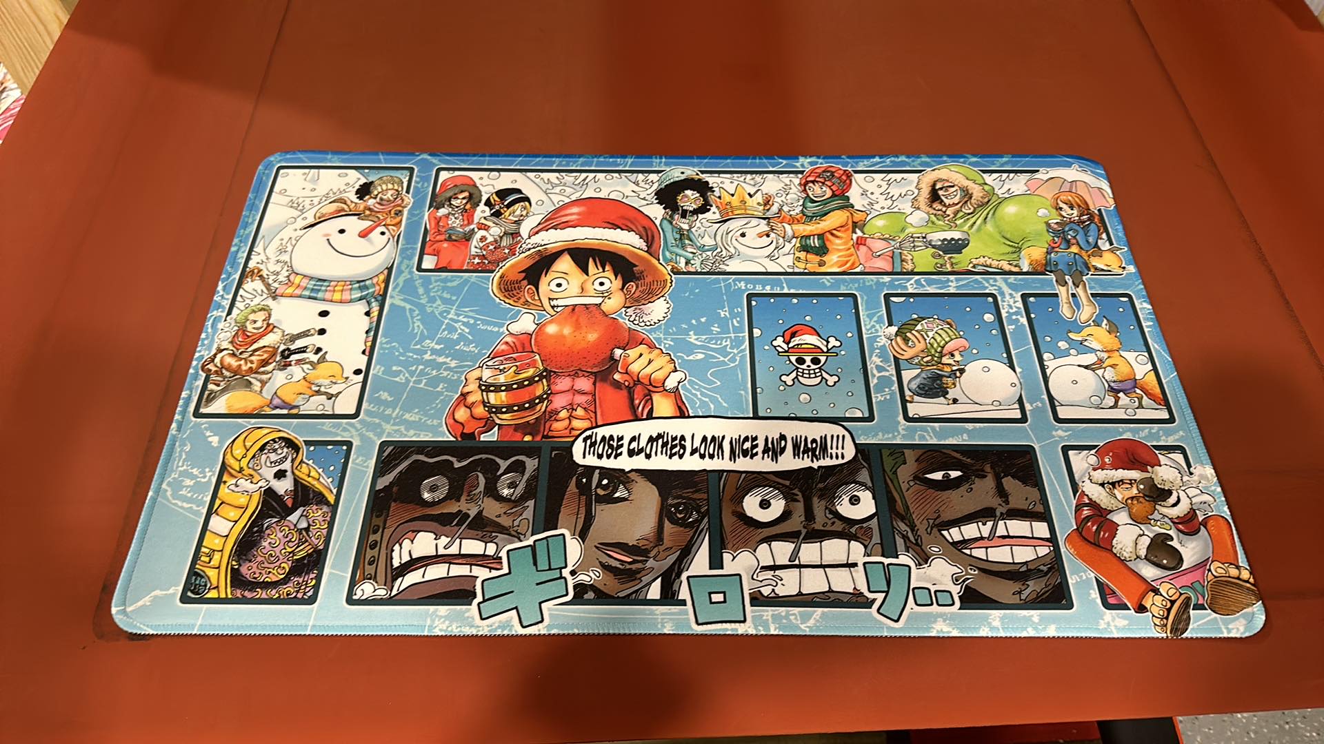 one piece tcg Winter Strawhats playmat 